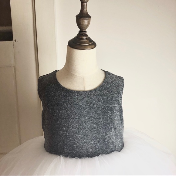 NWT. 2T-3T Metallic Silver Fluffy Tutu Tulle Dress - Picture 7 of 7